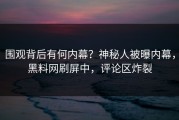 围观背后有何内幕？神秘人被曝内幕，黑料网刷屏中，评论区炸裂