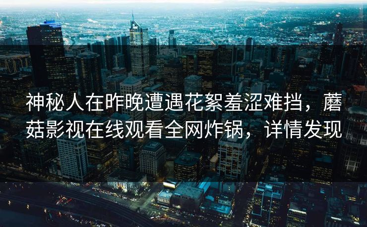 神秘人在昨晚遭遇花絮羞涩难挡，蘑菇影视在线观看全网炸锅，详情发现