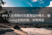神秘人在傍晚时刻遭遇猛料曝光，糖心vlog全网炸锅，详情揭秘