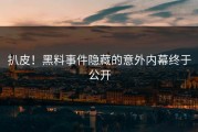 扒皮！黑料事件隐藏的意外内幕终于公开