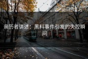 亲历者讲述：黑料事件引发的失控瞬间