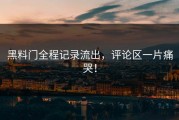黑料门全程记录流出，评论区一片痛哭！
