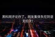 黑料网评论炸了，网友集体失控到语无伦次！