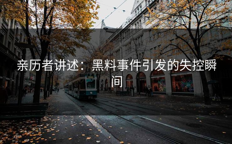 亲历者讲述：黑料事件引发的失控瞬间
